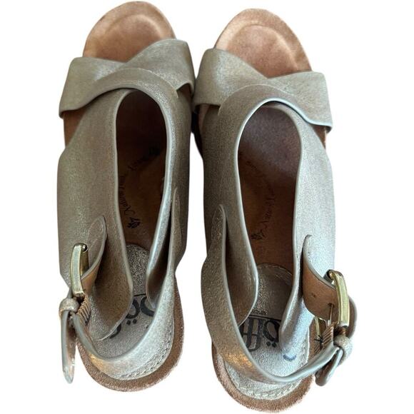 Sofft Cambria Leather Cross Strap Platform Slingback Sandals Gold Women's 6.5M - Picture 9 of 15